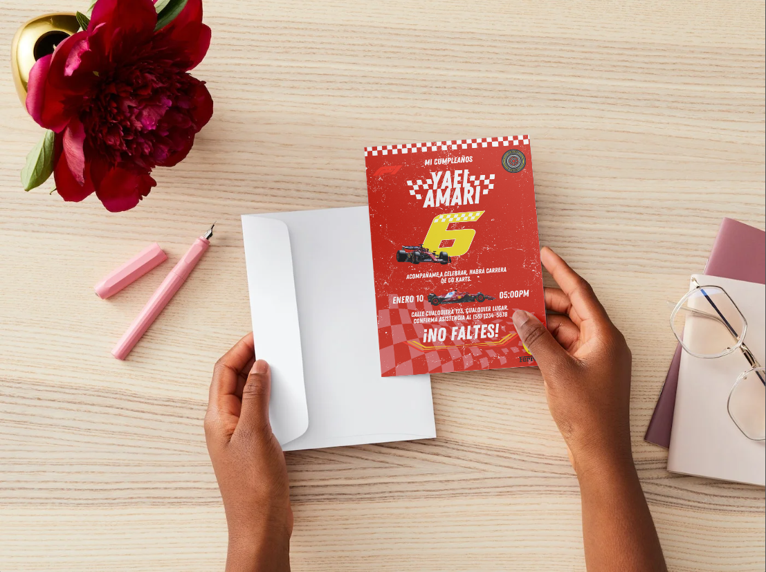 🏎️ Plantilla Cumpleaños F1 Ferrari | Pasión, Velocidad y Estilo Italiano 🔴🏁💛🔥